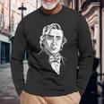 フレデリック・ショパン作曲家の肖像画 長袖Tシャツ 高齢者への贈り物