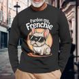 フレンチブルドッグしゃれ 長袖Tシャツ 高齢者への贈り物