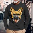 フレンチ・ブルドッグ・モチーフ グレート・デーン 犬 ブルドッグ グレート・デーン 長袖Tシャツ 高齢者への贈り物