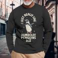 フンボルトペンギン大好き 長袖Tシャツ 高齢者への贈り物