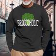 ブロッコホリック ブロッコリー中毒 恋人 野菜 おもしろ ビーガン Broccoholic 長袖Tシャツ 高齢者への贈り物