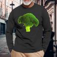 ブロッコリー 写真 エンブレム Broccoli Photo Emblem 長袖Tシャツ 高齢者への贈り物