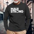 プレイ・フォー・マウイハワイ・ストロング 長袖Tシャツ 高齢者への贈り物