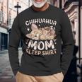 ベスト・チワワ・ママ・スリープ・シャツ、子犬と犬 長袖Tシャツ 高齢者への贈り物