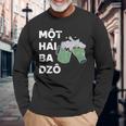 ベトナム ベトナム人 ベトナム語 モット・ハイ・バ・ドゾ ワン・ツー・スリー・チアーズ 長袖Tシャツ 高齢者への贈り物