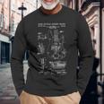 ベースギター特許プリント 1961 ヴィンテージ特許音楽 長袖Tシャツ 高齢者への贈り物