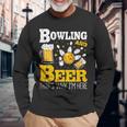 ボウリングビール だからここにいるボウラー 長袖Tシャツ 高齢者への贈り物