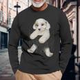 ポケットに入った面白いcavachon Dog Cavachon Dog好きのための 長袖Tシャツ 高齢者への贈り物