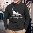 マイ・キャット・キャット・ザ・カントリー・ベター・キャッツ・アゲインスト・キャット・アメリカ 長袖Tシャツ 高齢者への贈り物