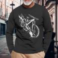 マウンテンバイク・グラフィック 長袖Tシャツ 高齢者への贈り物