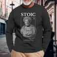 マルクス アウレリウス ストイシズム人生の美しさについての哲学の名言 長袖Tシャツ 高齢者への贈り物