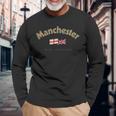 マンチェスターシティネーム ヴィンテージ 英国国旗 イギリス国旗 長袖Tシャツ 高齢者への贈り物