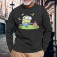 ミニオンズ ボブ&ティム バタフライ ピクニック 前後 長袖Tシャツ 高齢者への贈り物
