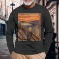 ムンクの叫び【世界の名画】エドヴァルド・ムンク Edvard Munch 美術館アート 長袖Tシャツ 高齢者への贈り物