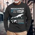 モササウルスファクトシート恐竜科学ファクトシート 長袖Tシャツ 高齢者への贈り物