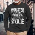 モンスタートラックルールジャムモンスタートラックボーイズ 長袖Tシャツ 高齢者への贈り物