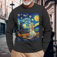 ユニコーン恋人のためのユニコーン恋人のスターリーナイトヴァンゴッホ 長袖Tシャツ 高齢者への贈り物