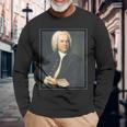 ヨハン・セバスチャン・バッハの絵画の肖像画1748 長袖Tシャツ 高齢者への贈り物