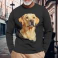 ラブラドールレトリバー 犬 モチーフ ペット ラブラドールレトリバー 長袖Tシャツ 高齢者への贈り物