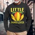 リトル・マンゴー・ラヴァー・アイ・マンゴー 長袖Tシャツ 高齢者への贈り物