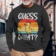 レトロ ヴィンテージ Guess What チキンバット 長袖Tシャツ 高齢者への贈り物