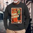 レトロヴィンテージガンクレイジーキル クレイジースリル クレイジー映画 長袖Tシャツ 高齢者への贈り物