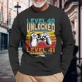レベル40 アンロック レベル41 ロード中 40歳の誕生日 長袖Tシャツ 高齢者への贈り物