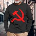 ロシア国旗 ロシア ソビエト ハンマーと鎌 Cccp ソ連 ギフト 長袖Tシャツ 高齢者への贈り物