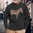 ロバ好きへのロバギフト 家畜 ロバ 長袖Tシャツ 高齢者への贈り物