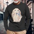 ロングヘア ダックスフンド ギフト かわいい ソーセージ 犬 レディース メンズ 長袖Tシャツ 高齢者への贈り物