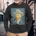 ヴァンゴッホ自画像＃3芸術家のための芸術 長袖Tシャツ 高齢者への贈り物