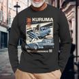 ヴィンテージ Kuruma 日本jdm 東京 日本 ドリフト レースカー 長袖Tシャツ 高齢者への贈り物