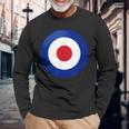 ヴィンテージ イギリス Raf Mod Bullseye レトロ シンボル ラウンデル ターゲット 長袖Tシャツ 高齢者への贈り物