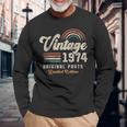 ヴィンテージ1974年、誕生年51年 レトロ 長袖Tシャツ 高齢者への贈り物