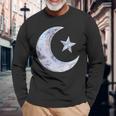 三日月と星 長袖Tシャツ 高齢者への贈り物