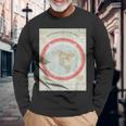 世界標準地図 フラットアースオリジナル 長袖Tシャツ 高齢者への贈り物