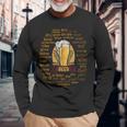 世界言語のビールおかしいビール愛好家の贈り物 長袖Tシャツ 高齢者への贈り物