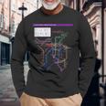 京都日本地下鉄鉄道おみやげ路線図 長袖Tシャツ 高齢者への贈り物