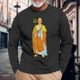 仏教 地蔵菩薩 長袖Tシャツ 高齢者への贈り物