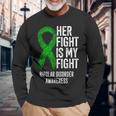 双極性障害彼女の戦いは私の戦い双極性障害 長袖Tシャツ 高齢者への贈り物
