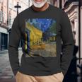 夜のカフェテラス ゴッホ 名画 レトロ 長袖Tシャツ 高齢者への贈り物