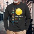 太陽系 I 宇宙 I 矮小惑星 I 惑星 長袖Tシャツ 高齢者への贈り物