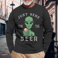 宇宙人とビール愛好家 地球外生物パーティーコスチューム 長袖Tシャツ 高齢者への贈り物