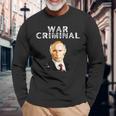 戦争犯罪者プーチン反ウラジミールプーチン 長袖Tシャツ 高齢者への贈り物