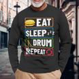 打楽器 ドラム 音楽 ドラマー ミュージシャン プレイヤー 長袖Tシャツ 高齢者への贈り物