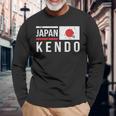 日本剣道レトロフラッグサムライ日本武道クラブ 長袖Tシャツ 高齢者への贈り物