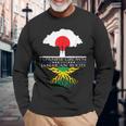 日本育ちのジャマイカ人のルーツ 日本ジャマイカ家系図 長袖Tシャツ 高齢者への贈り物