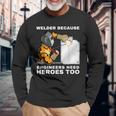 溶接工エンジニアにはヒーローが必要だから 面白すぎる溶接 長袖Tシャツ 高齢者への贈り物