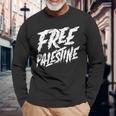 無料のパレスチナ抗議支援 ガザとエルサレムへのギフト 長袖Tシャツ 高齢者への贈り物