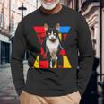 猫 グラフィック ペット アートワーク 猫 長袖Tシャツ 高齢者への贈り物
